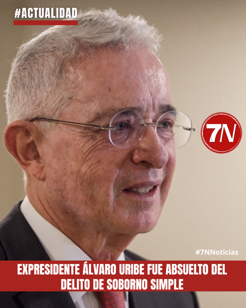 El expresidente Álvaro Uribe Vélez fue absuelto del delito de soborno simple.