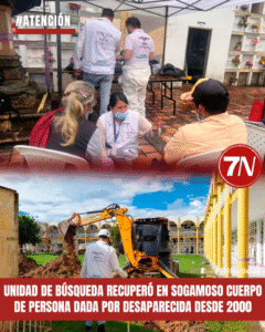 #Atención / La Unidad de Búsqueda recuperó en Sogamoso (Boyacá) el cuerpo de una persona dada por desaparecida desde el año 2000.