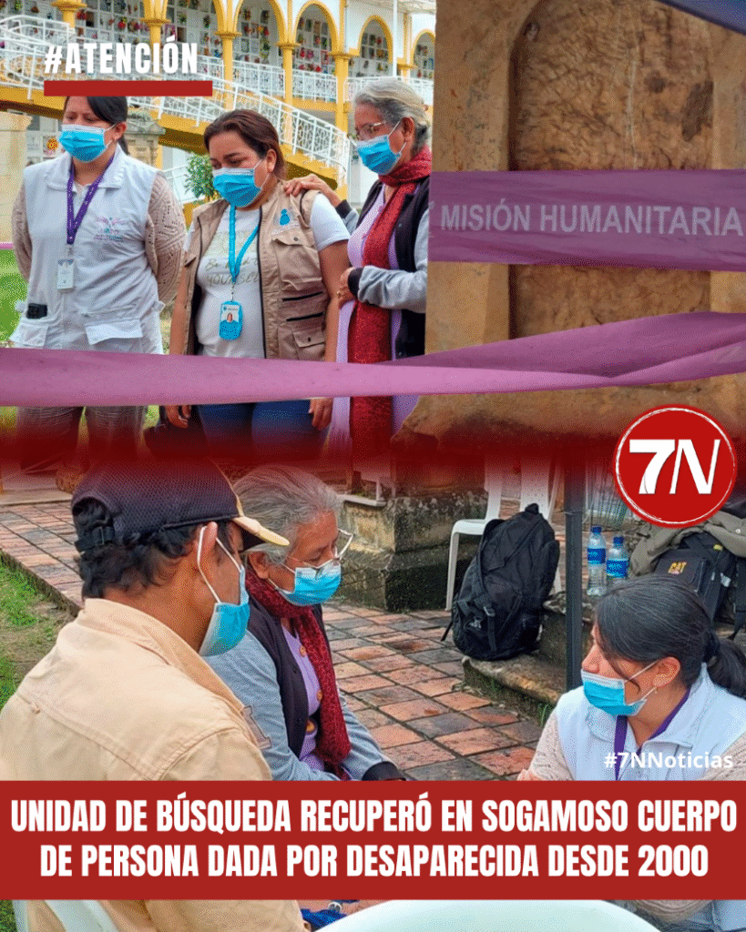 #Atención / La Unidad de Búsqueda recuperó en Sogamoso (Boyacá) el cuerpo de una persona dada por desaparecida desde el año 2000.