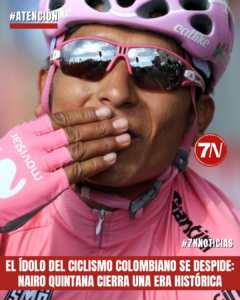 El ídolo del ciclismo colombiano se despide: Nairo Quintana cierra una era histórica.