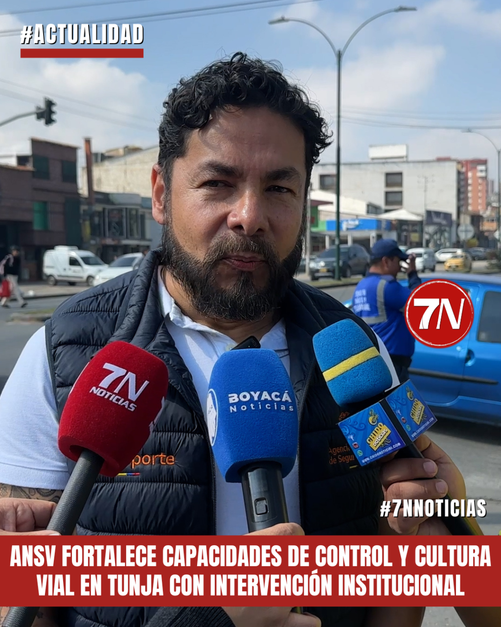 ANSV fortalece capacidades de control y cultura vial en Tunja con intervención institucional.