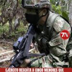 Ejército rescata a cinco menores que habrían huido de disidencias en Caquetá.