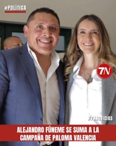 Alejandro Fúneme se suma a la campaña de Paloma Valencia.