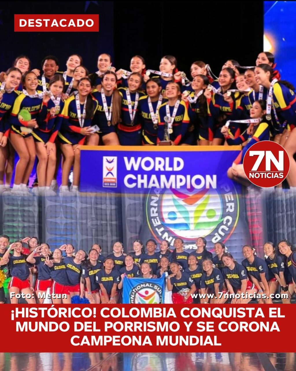 ¡Histórico! Colombia conquista el mundo del porrismo y se corona campeona mundial .