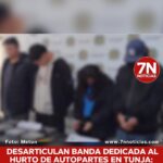 Desarticulan banda dedicada al hurto de autopartes en Tunja: cuatro capturados.