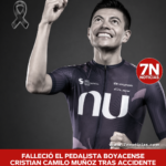 Falleció el pedalista boyacense Cristian Camilo Muñoz tras accidente en el Tour du Jura, en Francia