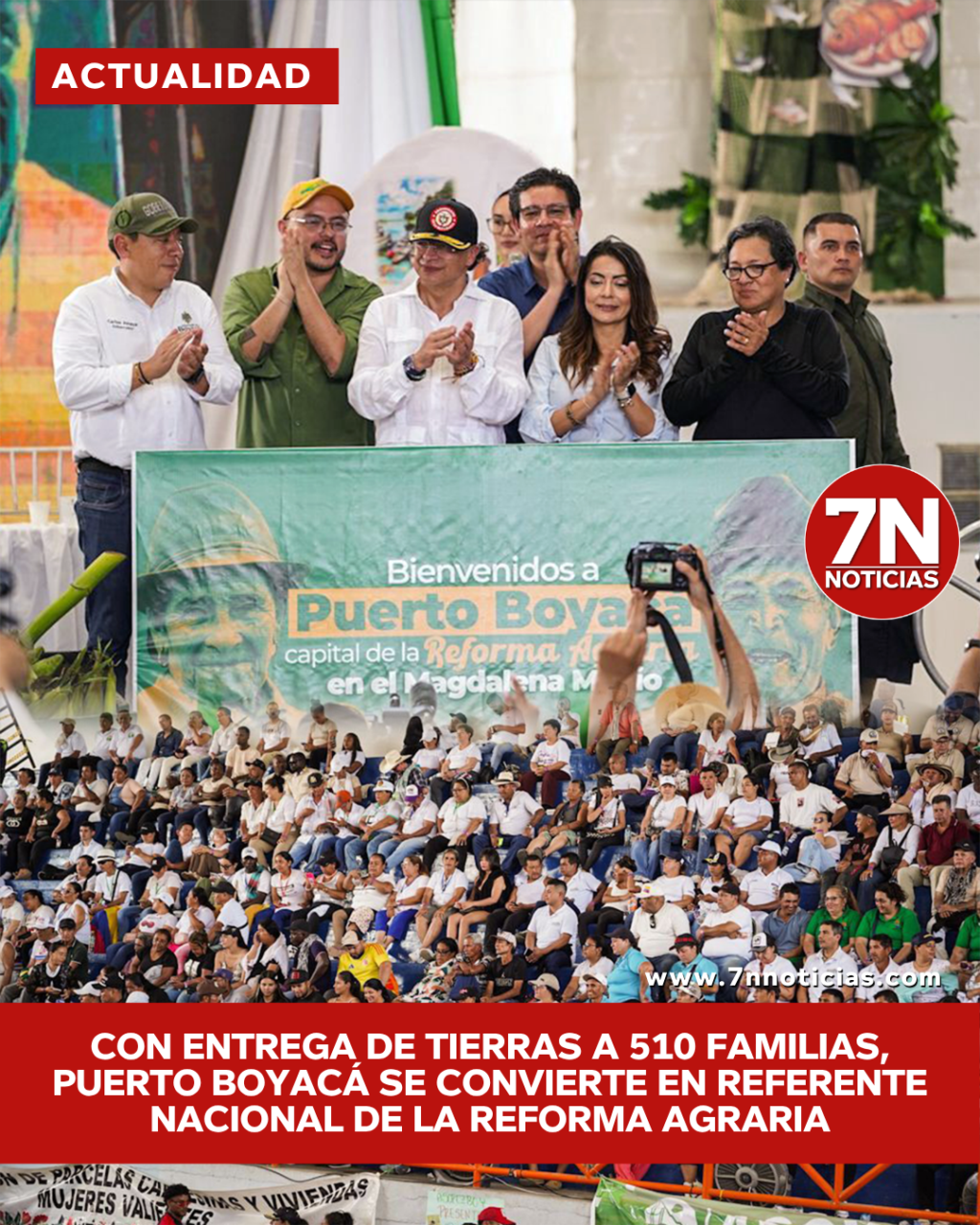 Con entrega de tierras a 510 familias, Puerto Boyacá se convierte en referente nacional de la Reforma Agraria.