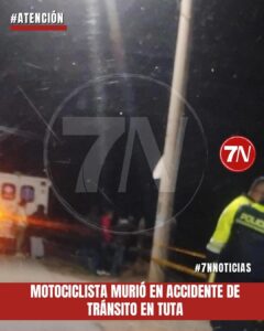 Motociclista murió en accidente de tránsito en #Tuta