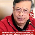 Petro advierte nuevo aumento del salario mínimo si continúan subiendo tasas de interés.