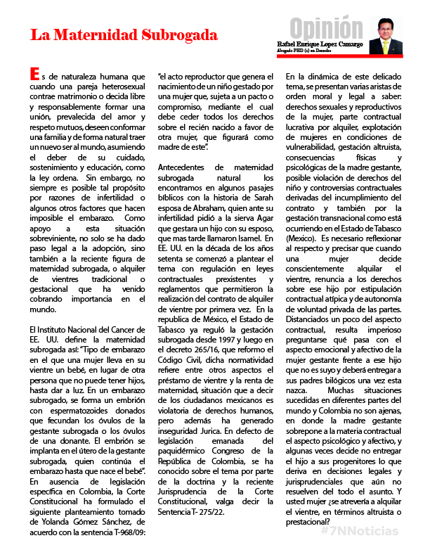 "La Maternidad Subrogada"