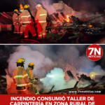 Incendio consumió taller de carpintería en zona rural de Duitama, en el hecho perdieron la vida tres caninos.