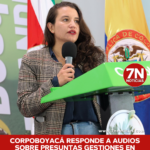 Corpoboyacá responde a audios sobre presuntas gestiones en caso ambiental de Villa de Leyva.