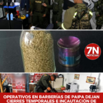 Operativos en barberías de Paipa dejan cierres temporales e incautación de sustancias psicoactivas