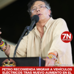 Presidente Gustavo Petro recomienda migrar a vehículos eléctricos tras nuevo aumento en el precio del combustible.