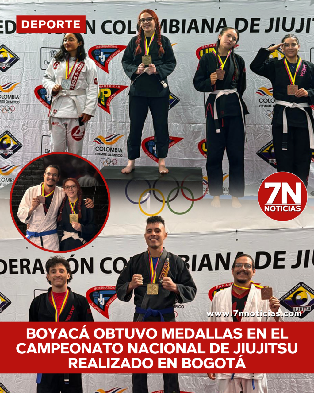 Boyacá obtuvo medallas en el Campeonato Nacional de Jiujitsu realizado en Bogotá.