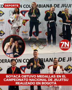 Boyacá obtuvo medallas en el Campeonato Nacional de Jiujitsu realizado en Bogotá.