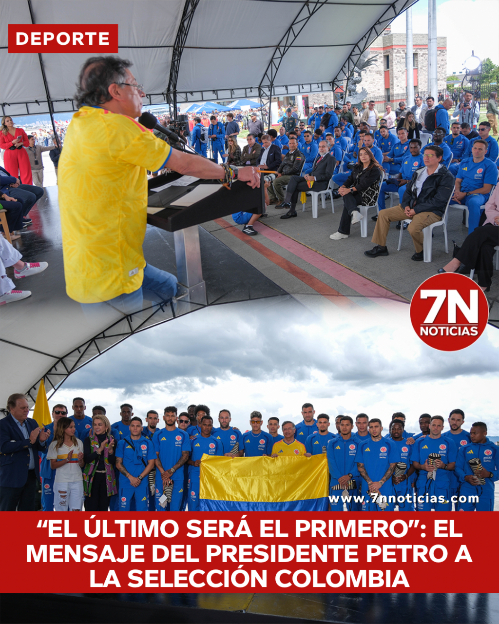 “El último será el primero”: el mensaje del Presidente  Petro a la Selección Colombia.